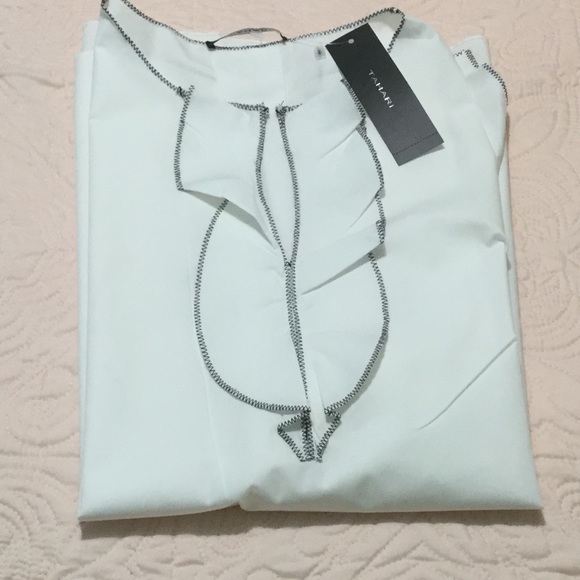 Tahari - White Sleeveless Blouse - Picture 6 of 8